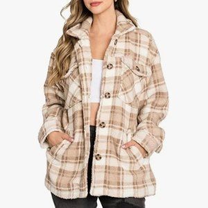 Cozy Plaid Sherpa Shacket